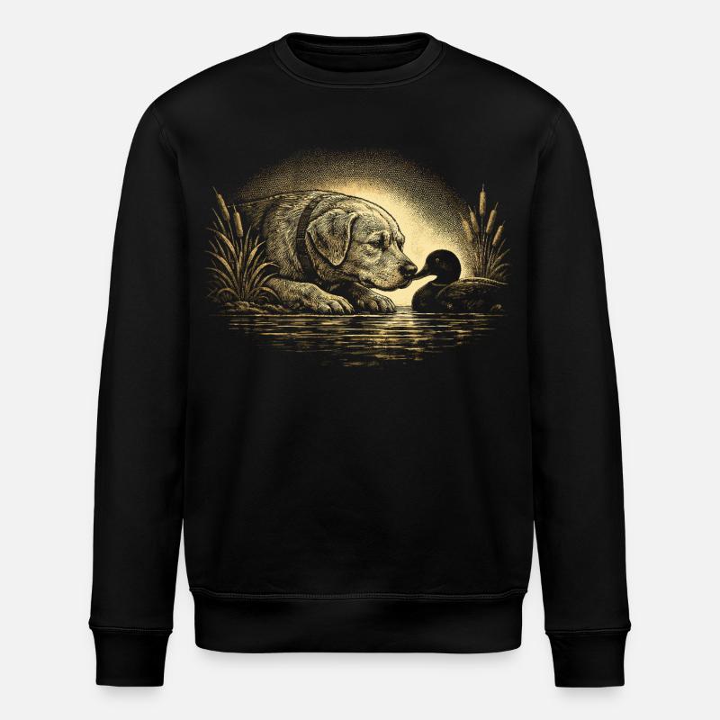 Canard Chien de chasse Canard - Sweat bio ROLLER Stanley/Stella Unisexe - noir