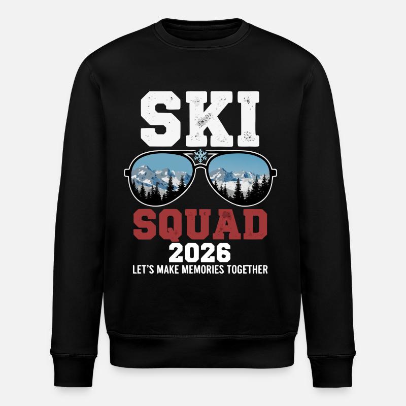 Ski Squad 2026 Ski Holidays - Stanley/Stella ROLLER Unisex Organic Sweatshirt - black
