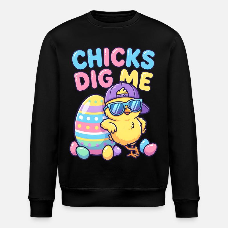 Les filles aiment moi - Sweat bio ROLLER Stanley/Stella Unisexe - noir