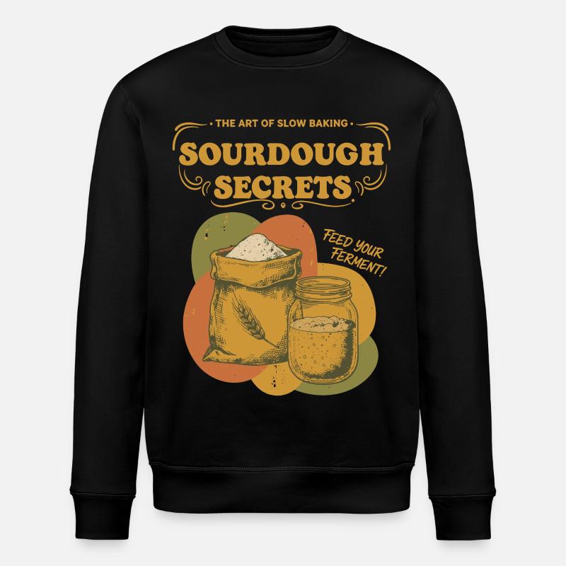 Surdejshemmeligheder Brødbagning Starter Baker - Stanley/Stella økologisk unisex-sweatshirt ROLLER - sort