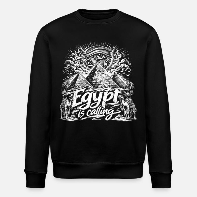 Egypt is calling Pharaoh Egypt Holidays - Stanley/Stella ROLLER Unisex Organic Sweatshirt - black