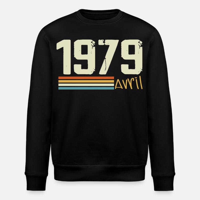 Né en avril 1979 - Sweat bio ROLLER Stanley/Stella Unisexe - noir