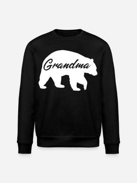 Grandma Bear süßes Geschenkhemd - Stanley/Stella Unisex Bio-Sweatshirt ROLLER - Schwarz