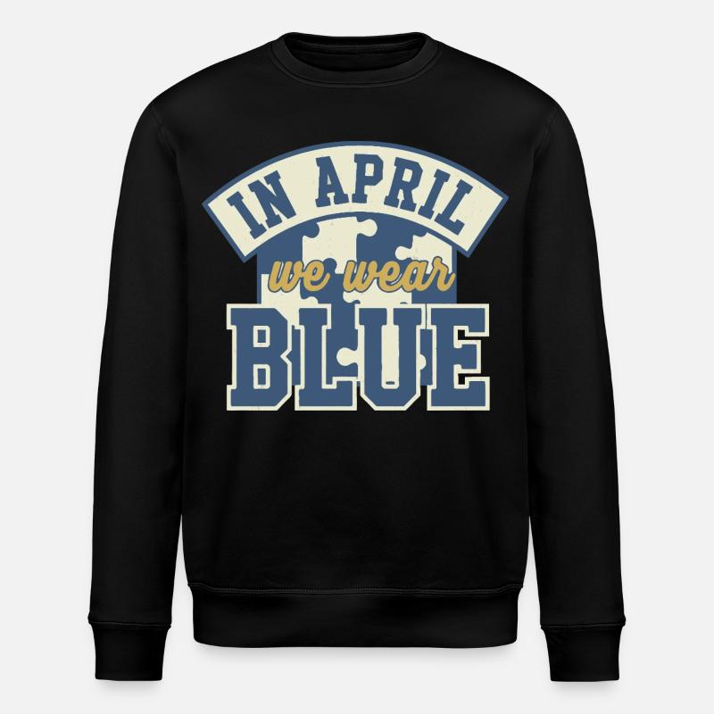 In April we wear Blue - Stanley/Stella Unisex Bio-Sweatshirt ROLLER - Schwarz