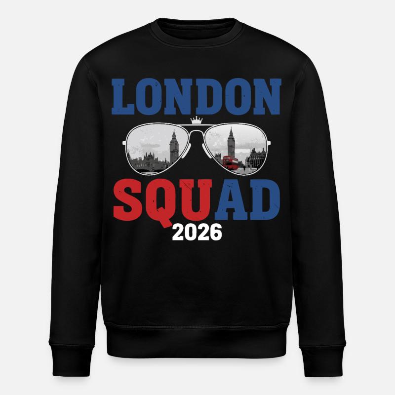 London Squad 2026 - Stanley/Stella Unisex Bio-Sweatshirt ROLLER - Schwarz