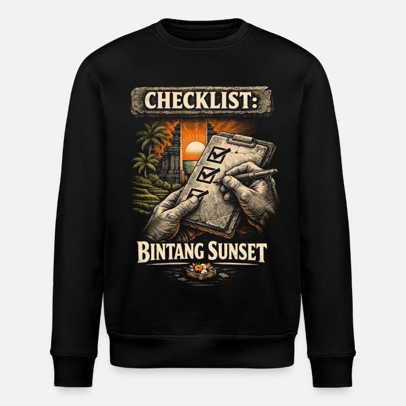 Bali Reise Bintang Sunset - Stanley/Stella Unisex Bio-Sweatshirt ROLLER - Schwarz