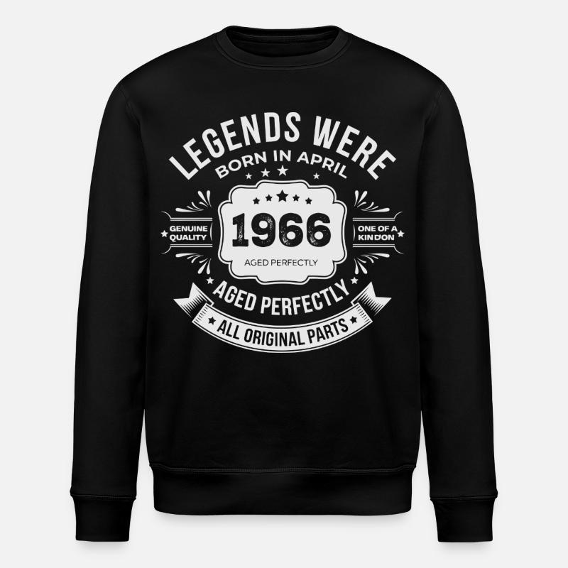 Cadeau Anniversaire Avril 1966 - Sweat bio ROLLER Stanley/Stella Unisexe - noir