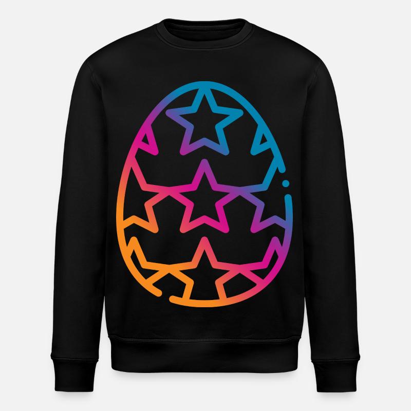 Buntes Osterei Ostern - Stanley/Stella Unisex Bio-Sweatshirt ROLLER - Schwarz