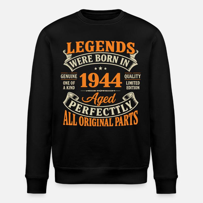 Legends 1944: Perfekt gealtert - Stanley/Stella Unisex Bio-Sweatshirt ROLLER - Schwarz