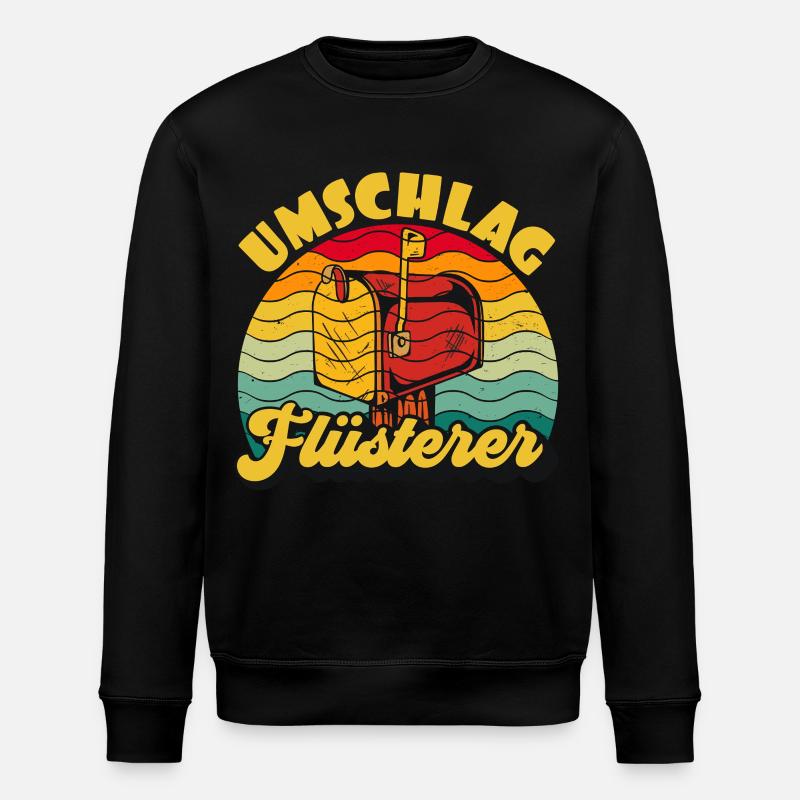 Briefträger UMSCHLAG FLÜTERER LUSTIG - Stanley/Stella Unisex Bio-Sweatshirt ROLLER - Schwarz