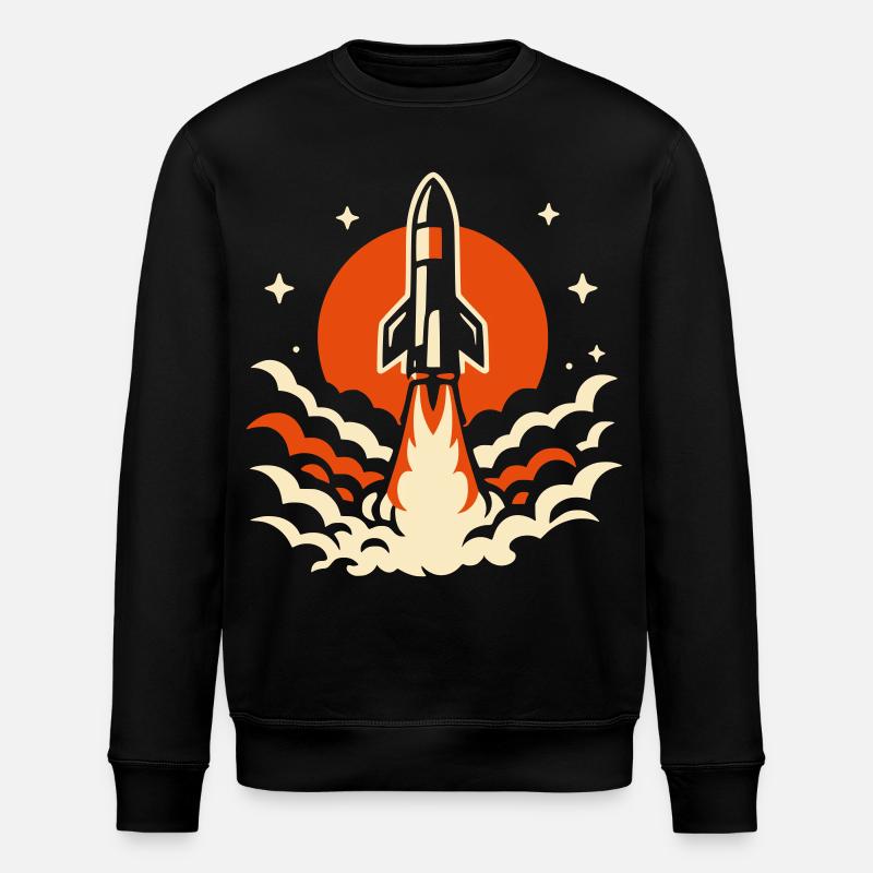 Fusée rétro - Sweat bio ROLLER Stanley/Stella Unisexe - noir