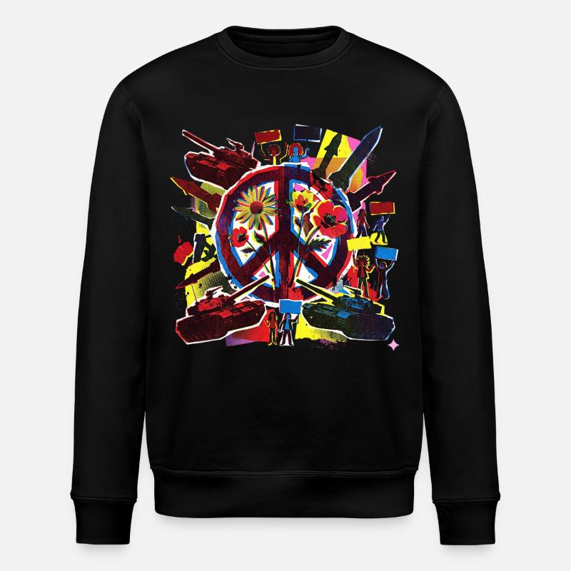 Peace Stop The War - Stanley/Stella ROLLER Unisex Organic Sweatshirt - black