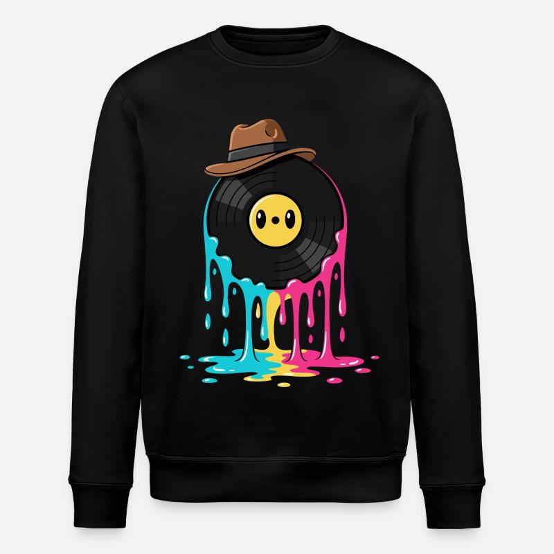 Disque vinyle Vinyle rétro - Sweat bio ROLLER Stanley/Stella Unisexe - noir