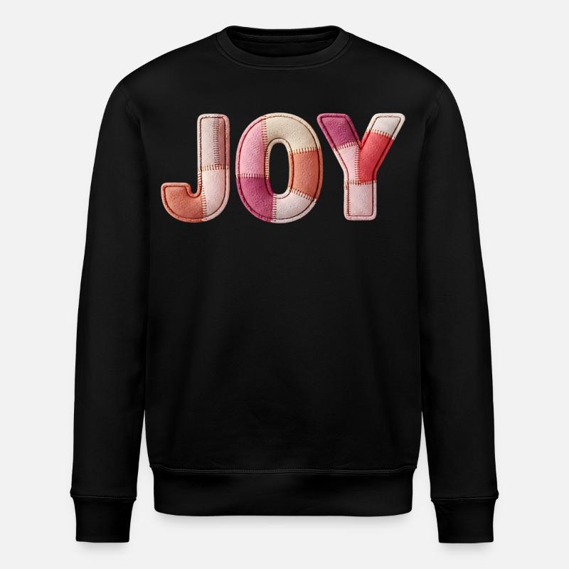 Joy Freude Patchwork Geschenk Frauen - Stanley/Stella Unisex Bio-Sweatshirt ROLLER - Schwarz