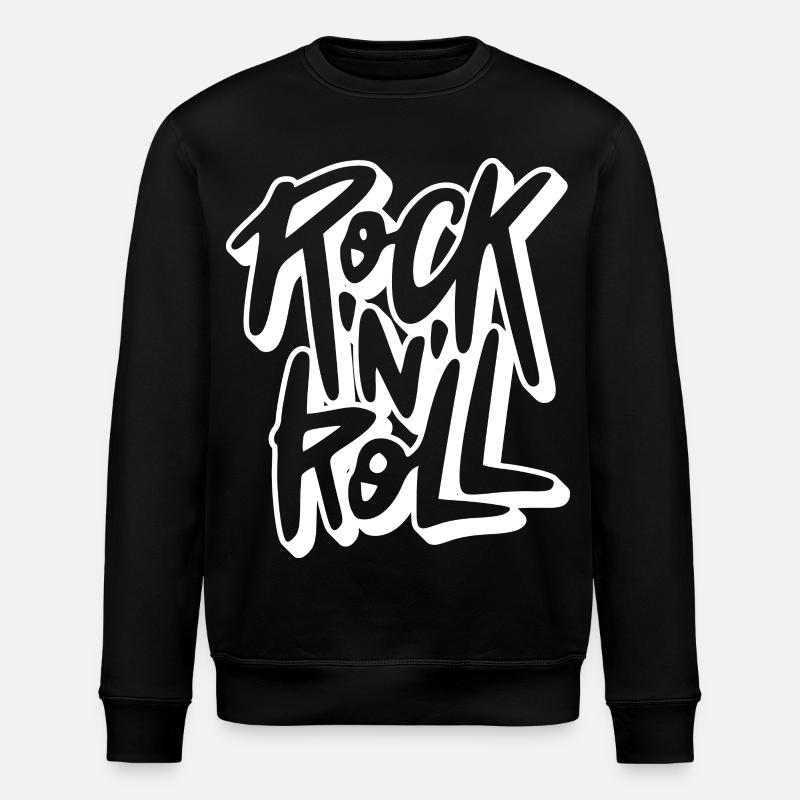 Texte de graffiti rock 'n' roll - Sweat bio ROLLER Stanley/Stella Unisexe - noir
