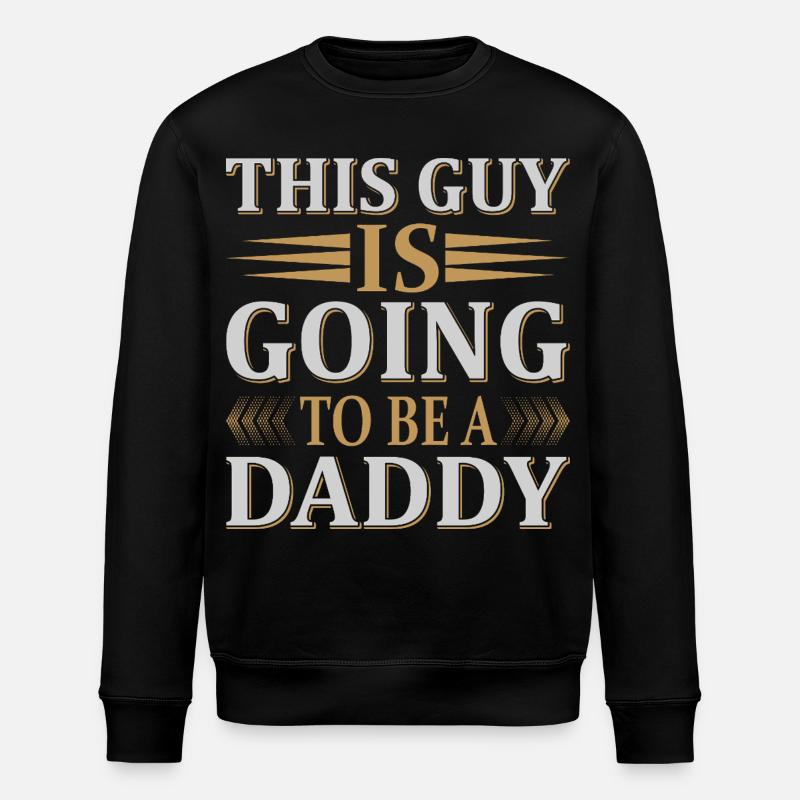 Future Daddy Announcement - Stanley/Stella ROLLER Unisex Organic Sweatshirt - black