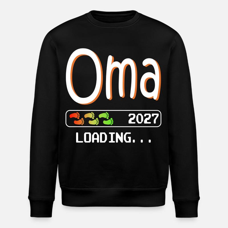 Werdende Oma 2027 loading zukünftige Großmutter - Stanley/Stella Unisex Bio-Sweatshirt ROLLER - Schwarz