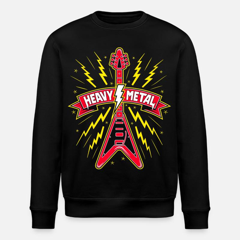 Bannière Heavy Metal avec guitare électrique - Sweat bio ROLLER Stanley/Stella Unisexe - noir