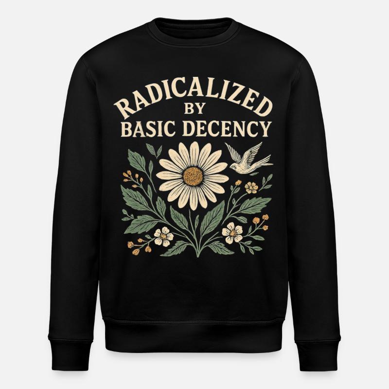 Basic Decency Statement für Weltverbesserer - Stanley/Stella Unisex Bio-Sweatshirt ROLLER - Schwarz