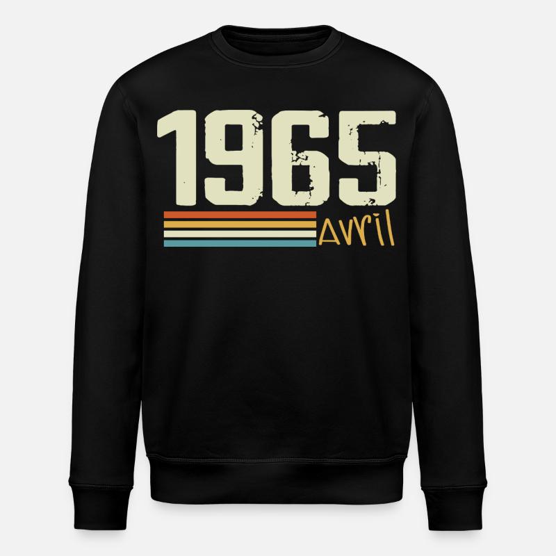 Geboren im April 1965 - Stanley/Stella Unisex Bio-Sweatshirt ROLLER - Schwarz