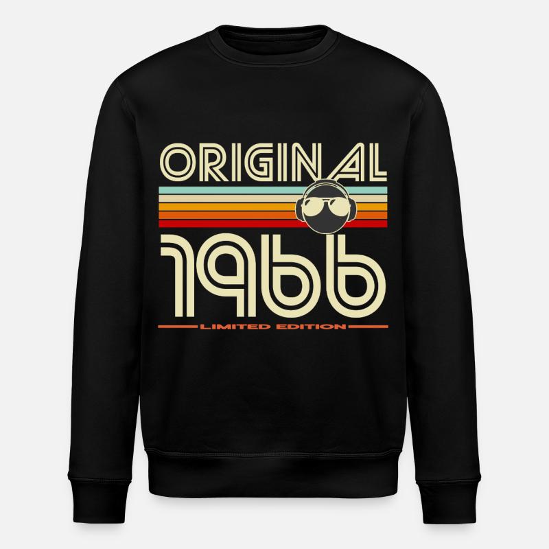 Originales Retro-Modell von 1966 - Stanley/Stella Unisex Bio-Sweatshirt ROLLER - Schwarz