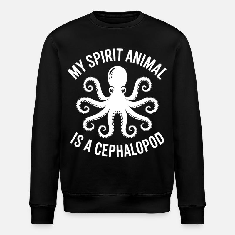 Oktopus Geschenk Idee - Stanley/Stella Unisex Bio-Sweatshirt ROLLER - Schwarz