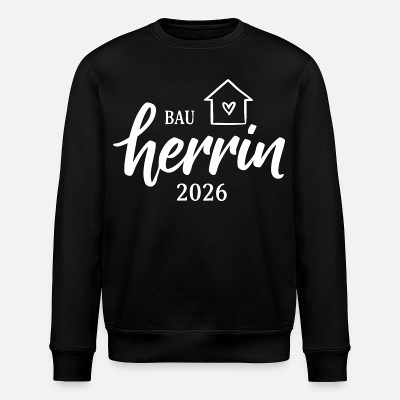 Bauherrin 2026 Hausbau - Stanley/Stella Unisex Bio-Sweatshirt ROLLER - Schwarz