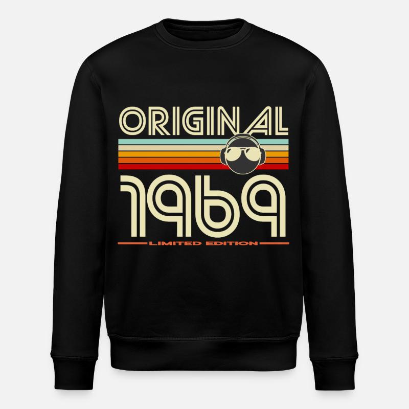Originale Retro-Edition von 1969 - Stanley/Stella Unisex Bio-Sweatshirt ROLLER - Schwarz