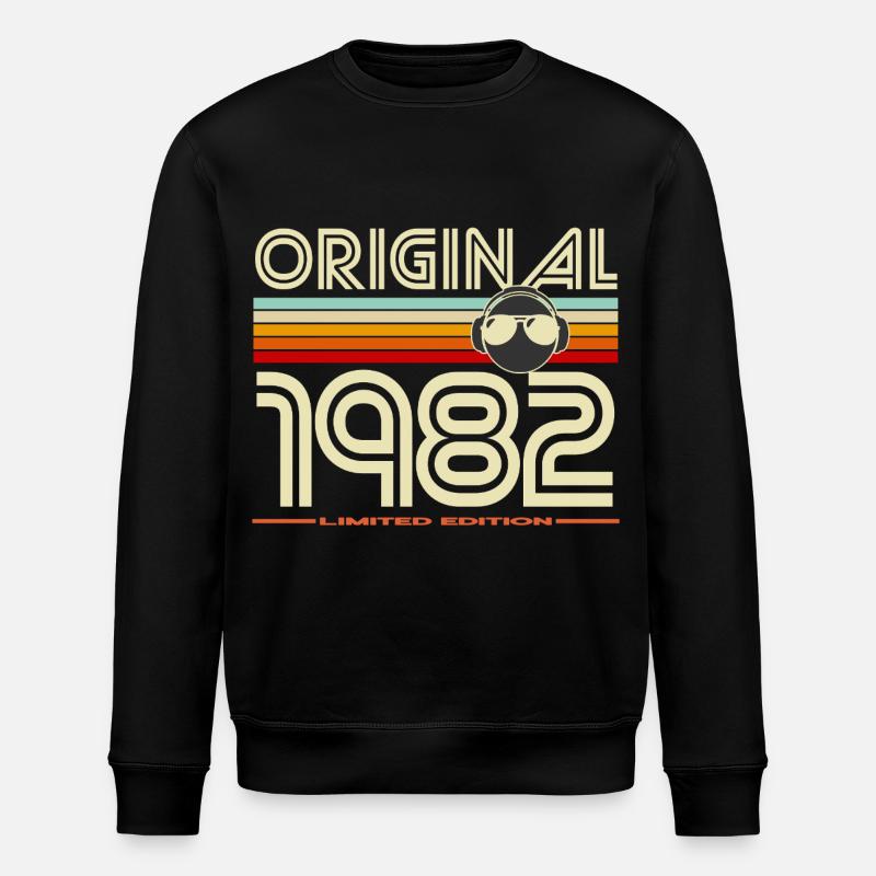 Originale Retro-Edition von 1982 - Stanley/Stella Unisex Bio-Sweatshirt ROLLER - Schwarz