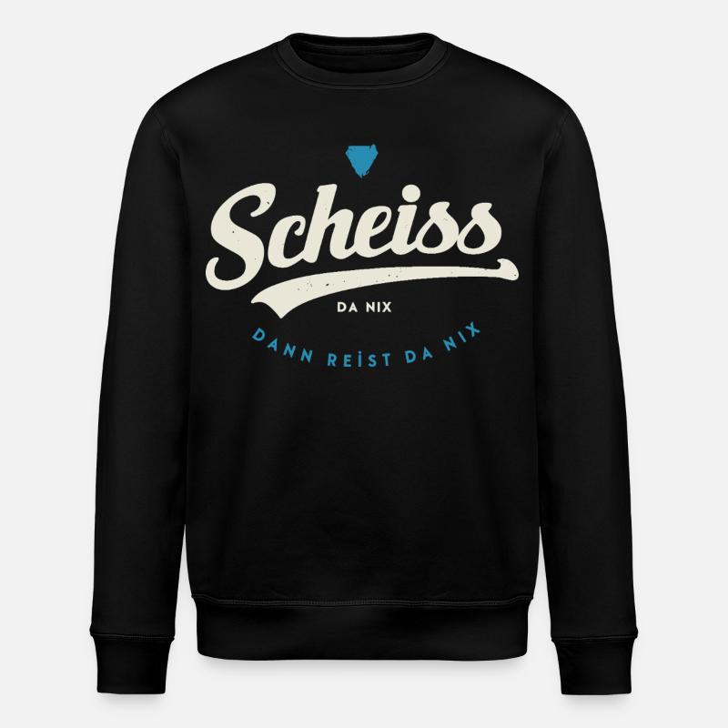 Scheiss da nix - Stanley/Stella Unisex Bio-Sweatshirt ROLLER - Schwarz