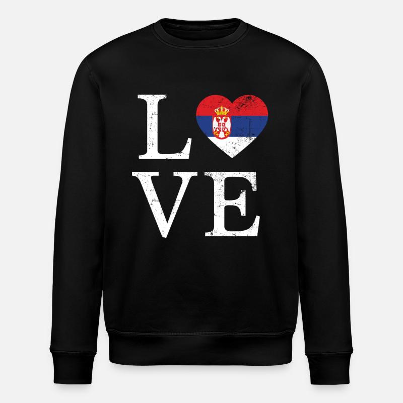 Avec amour la Serbie - Sweat bio ROLLER Stanley/Stella Unisexe - noir
