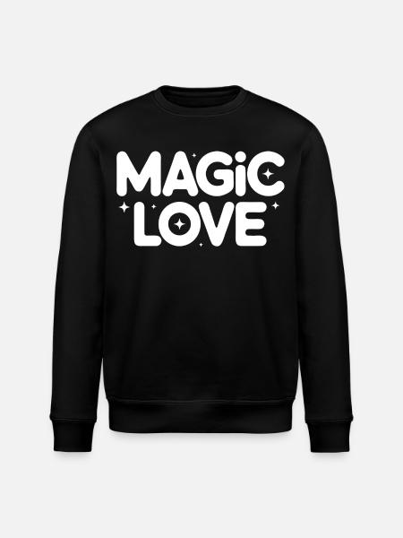 Magic Love Retro Stars - Stanley/Stella ROLLER Unisex Organic Sweatshirt - black