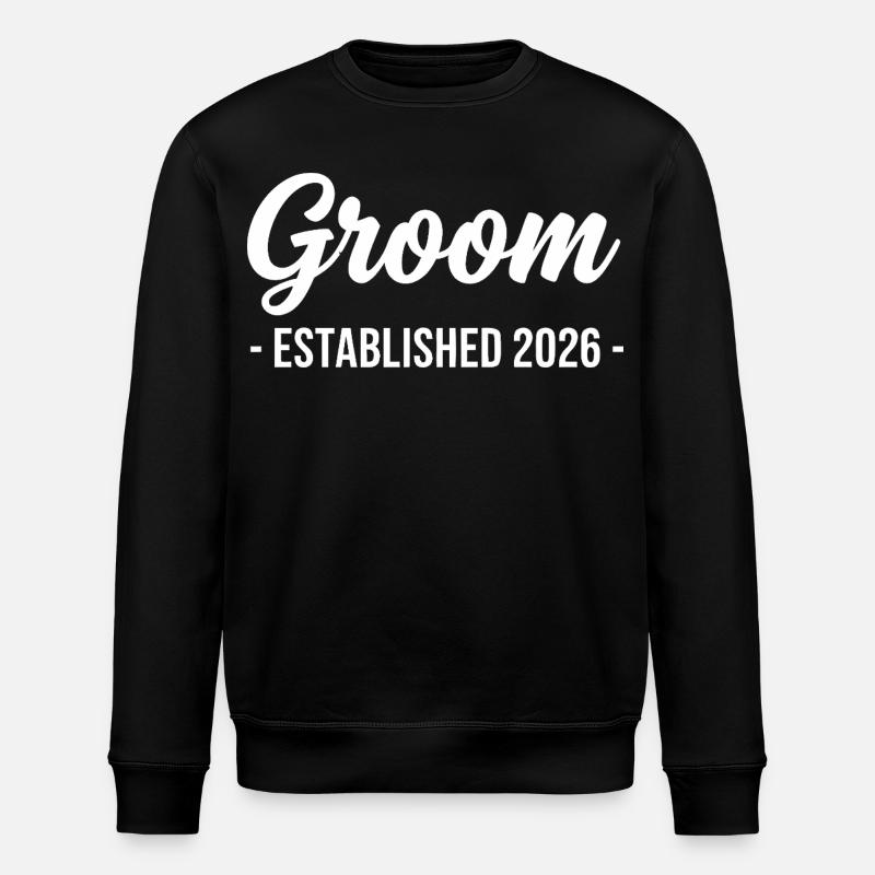 Groom 2026 Hochzeitstag - Stanley/Stella Unisex Bio-Sweatshirt ROLLER - Schwarz