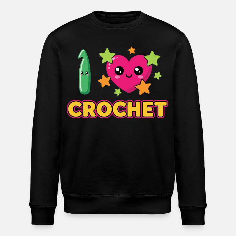 J’adore le crochet Häkeln - Sweat bio ROLLER Stanley/Stella Unisexe - noir
