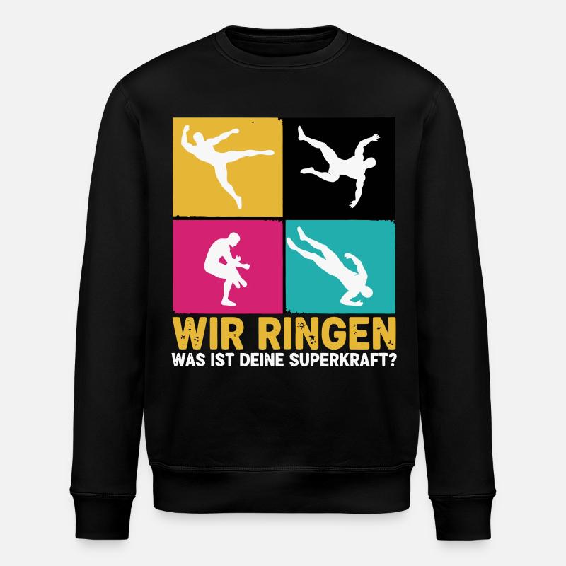 Ringen Superkraft - Stanley/Stella Unisex Bio-Sweatshirt ROLLER - Schwarz