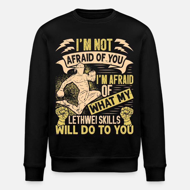 Burmesischer Boxer Lethwei-Ausbilder in Myanmar - Stanley/Stella Unisex Bio-Sweatshirt ROLLER - Schwarz