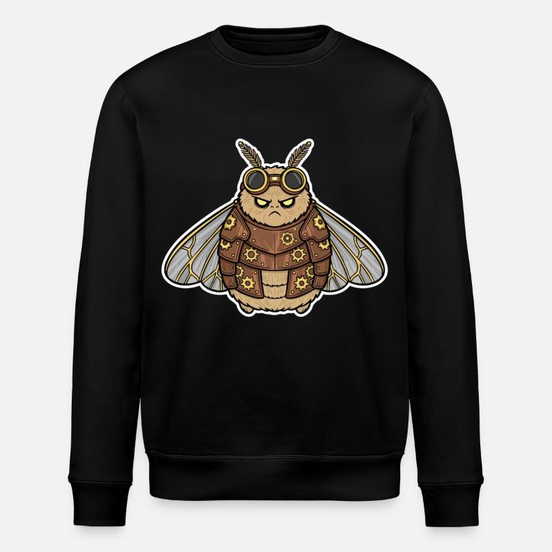 Steampunk Night Moth Rüstung Bronze Zahnräder - Stanley/Stella Unisex Bio-Sweatshirt ROLLER - Schwarz