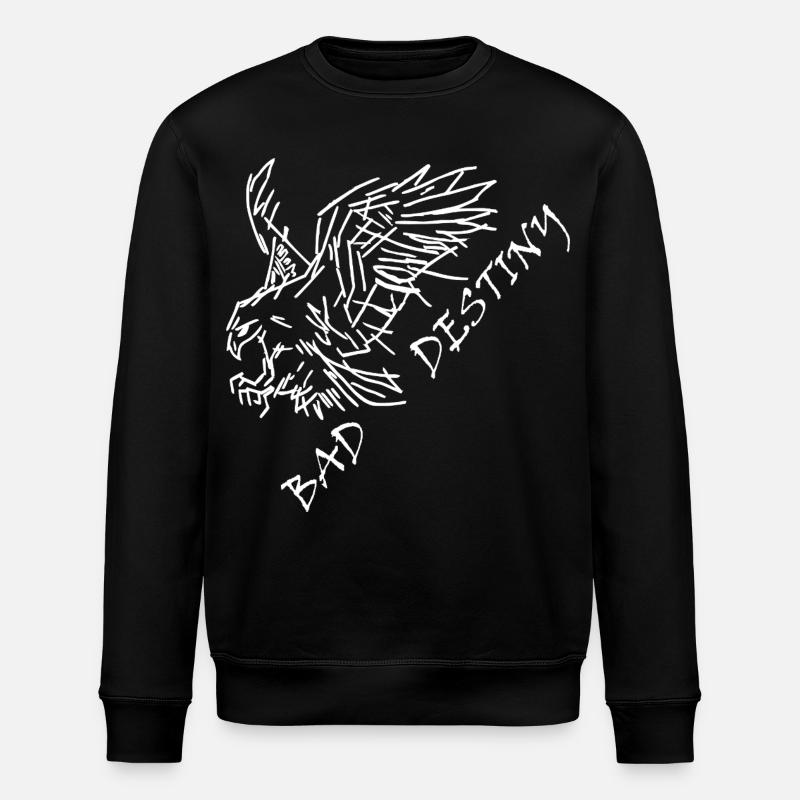 Bad Destiny in weiß - Stanley/Stella Unisex Bio-Sweatshirt ROLLER - Schwarz