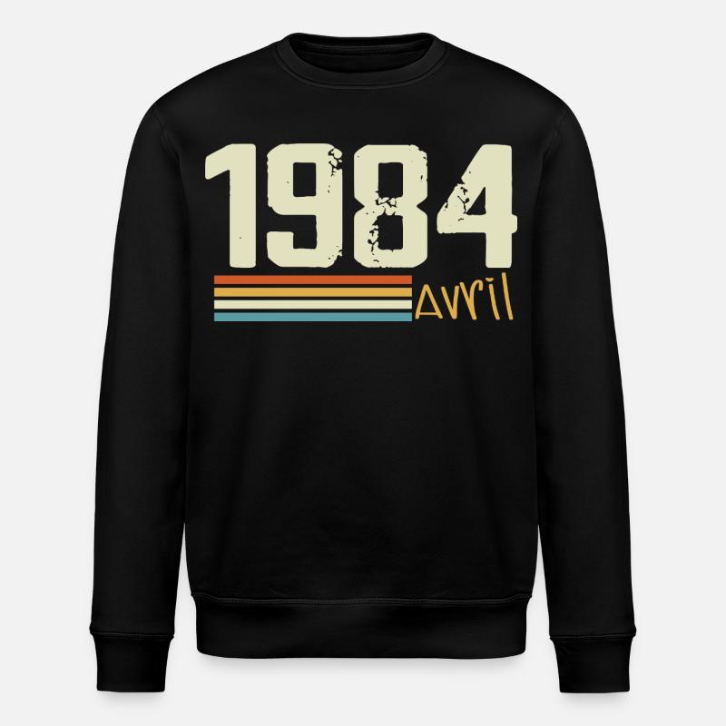 Né en avril 1984 - Sweat bio ROLLER Stanley/Stella Unisexe - noir