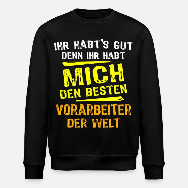 Vorarbeiter Geschenk - Stanley/Stella Unisex Bio-Sweatshirt ROLLER - Schwarz