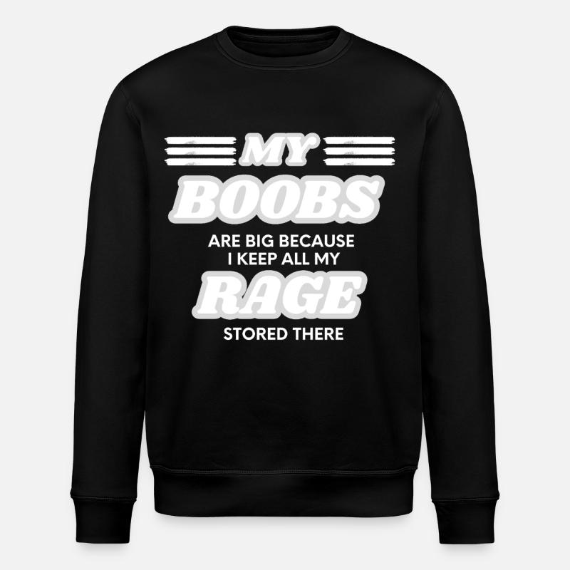 Big Boobs - Stanley/Stella ROLLER Unisex Organic Sweatshirt - black