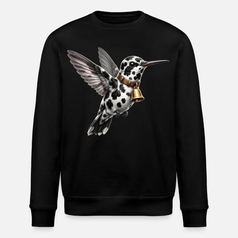 Lustiges gemischtes Kolibri-Kuh-Muster - Stanley/Stella Unisex Bio-Sweatshirt ROLLER - Schwarz