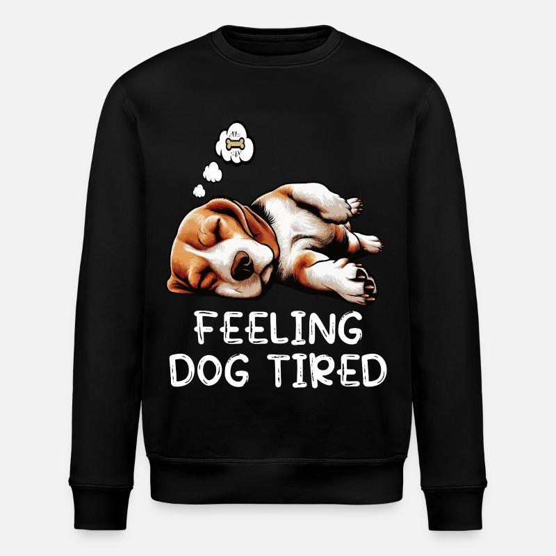 Feeling Dog Tired Beagle Beaglebesitzer Beaglehund - Stanley/Stella Unisex Bio-Sweatshirt ROLLER - Schwarz