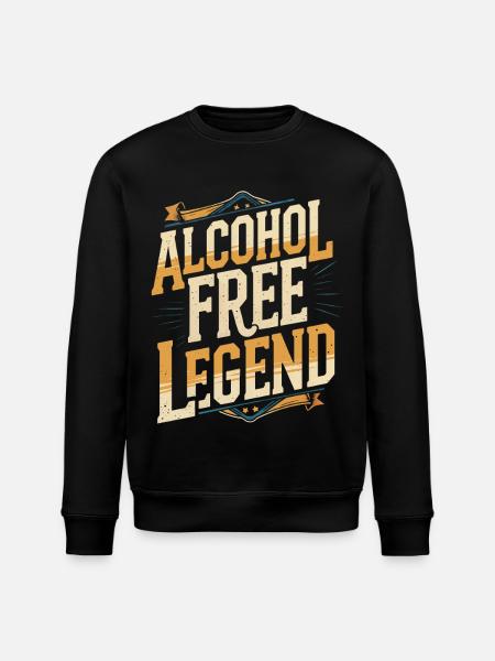 Antialcoholic Abstinent Alcohol Free Legend - Stanley/Stella ROLLER Unisex Organic Sweatshirt - black