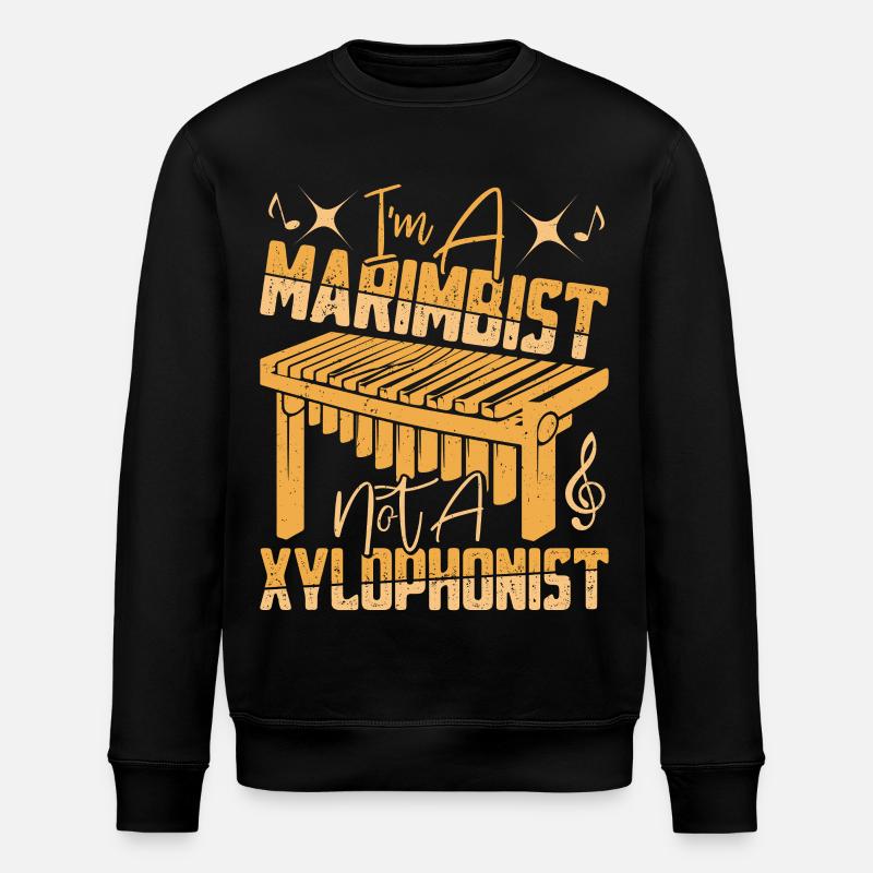 Marimbist, kein Xylophonist, Perkussionsmusiker - Stanley/Stella Unisex Bio-Sweatshirt ROLLER - Schwarz