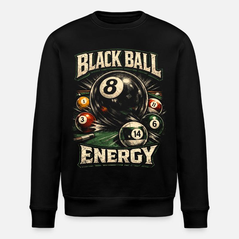 Billard à 8 billes - Sweat bio ROLLER Stanley/Stella Unisexe - noir