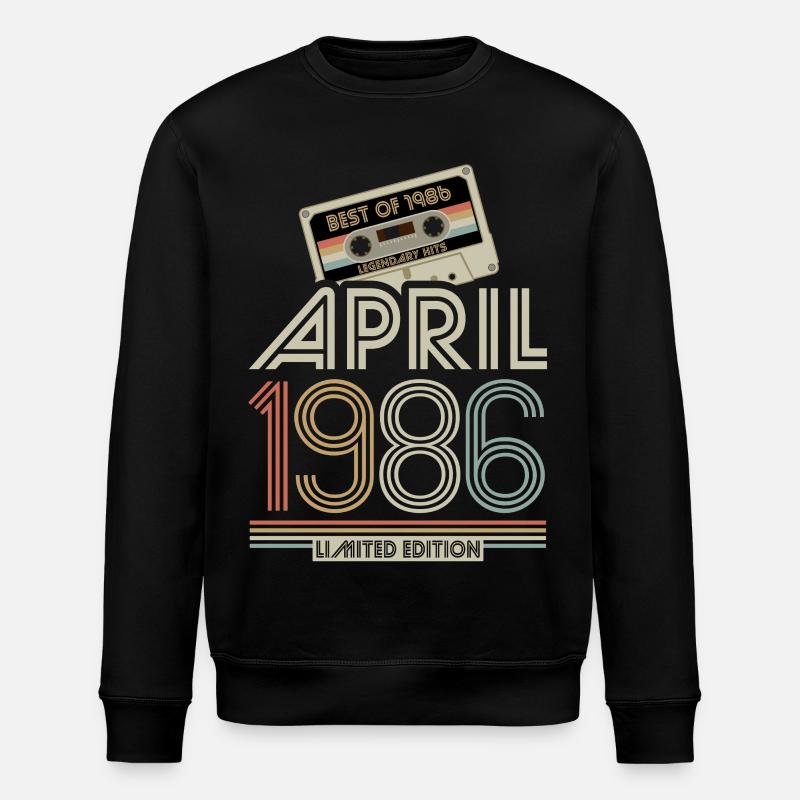 Meilleur d’avril 1986 cassette | Édition limitée - Sweat bio ROLLER Stanley/Stella Unisexe - noir