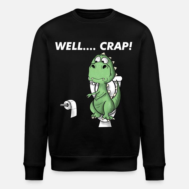 Lustiger T-Rex-Dinosaurier: Na ja, Mist. - Stanley/Stella Unisex Bio-Sweatshirt ROLLER - Schwarz