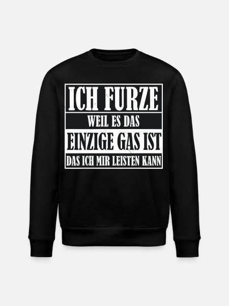 Ich Furze Gas - Stanley/Stella Unisex Bio-Sweatshirt ROLLER - Schwarz