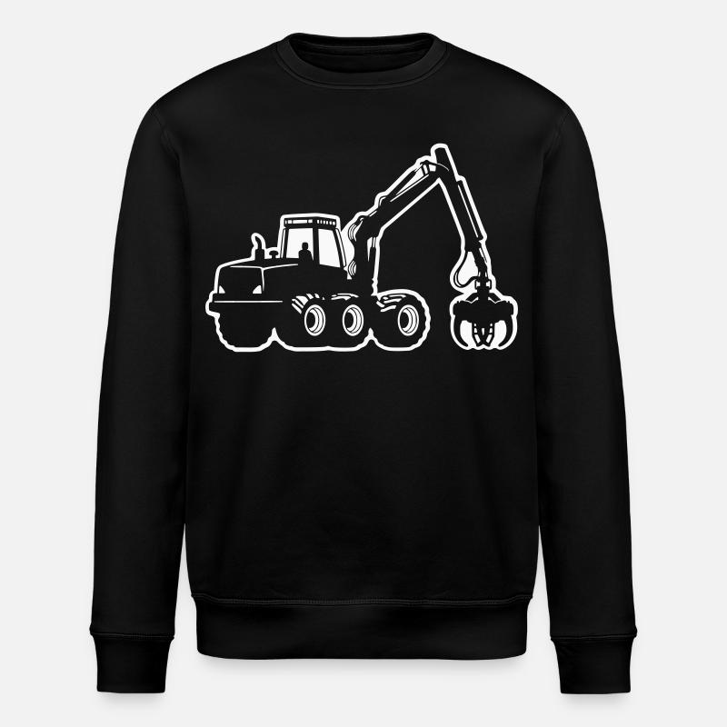 Harvester Silhouette - Stanley/Stella ROLLER Unisex Organic Sweatshirt - black